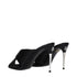 Dolce & Gabbana Black Satin Stiletto Heels Sandals