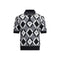 Dolce & Gabbana Diamond knit Polo Sweater