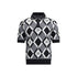 Dolce & Gabbana Diamond knit Polo Sweater