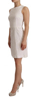 Dolce & Gabbana White Floral Sleeveless Sheath Mini Dress