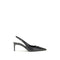 Dolce & Gabbana Lollo Black Leather Slingback Pumps – D&G Logo Heels
