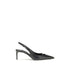 Dolce & Gabbana Lollo Black Leather Slingback Pumps – D&G Logo Heels