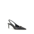 Dolce & Gabbana Lollo Black Leather Slingback Pumps – D&G Logo Heels