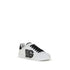 Dolce & Gabbana Portofino White Black Calf Leather Sneakers with DG Patch for Women