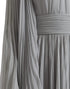 Dolce & Gabbana Light Grey Polyester Pleated Long Maxi Dress
