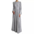Dolce & Gabbana Light Grey Polyester Pleated Long Maxi Dress