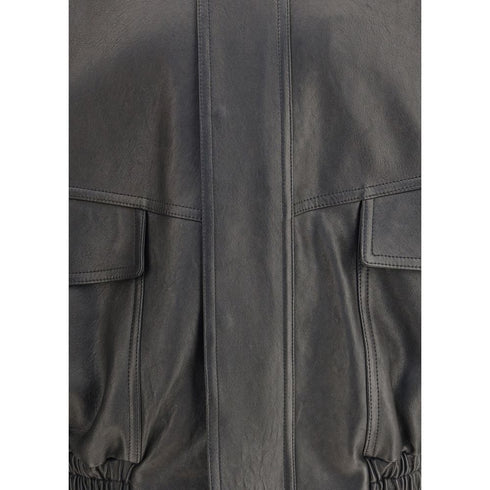 Saint Laurent Balloon Leather Jacket