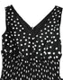 Dolce & Gabbana Black White Cotton Polka Dot Print V Neck Dress