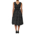 Dolce & Gabbana Black White Cotton Polka Dot Print V Neck Dress
