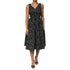 Dolce & Gabbana Black White Cotton Polka Dot Print V Neck Dress