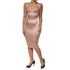 Dolce & Gabbana Blush Pink Silk Satin Bustier Midi Bodycon Dress