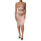 Dolce & Gabbana Blush Pink Silk Satin Bustier Midi Bodycon Dress