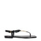 Versace Black Leather Flip-Flop Sandals