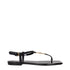 Versace Black Leather Flip-Flop Sandals
