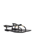 Versace Black Leather Flip-Flop Sandals