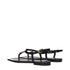 Versace Black Leather Flip-Flop Sandals