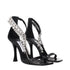 Jimmy Choo Black Leather Stiletto Heels Sandals