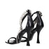 Jimmy Choo Black Leather Stiletto Heels Sandals