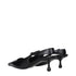 Jimmy Choo Black Leather Flat Sandals