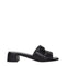 Prada Black Leather Flat Sandals