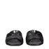 Prada Black Leather Flat Sandals
