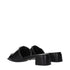 Prada Black Leather Flat Sandals