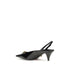Versace La Medusa Slingback Pumps Black Calf Leather Pointed Toe Women’s