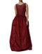 Dolce & Gabbana Burgundy Silk Beaded Evening Gown Dress