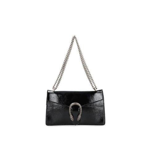 Gucci Dionysus Black Patent Leather Crossbody Bag for Women