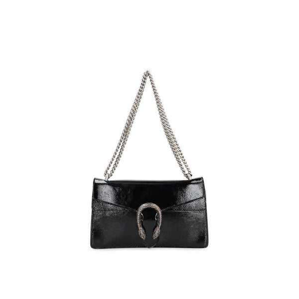 Gucci Dionysus Black Patent Leather Crossbody Bag for Women