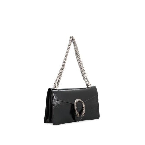 Gucci Dionysus Black Patent Leather Crossbody Bag for Women