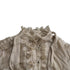 Dolce & Gabbana Gold Ascot Collar Ruffles Blouse Top