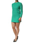 Dolce & Gabbana Green Viscose Acetate Mini Long Sleeve Dress