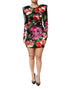 Dolce & Gabbana Black Floral Fiori Pittorici Bodycon Dress