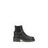 Valentino Garavani Black Leather Ankle Boots with Studded Strap – Women’s