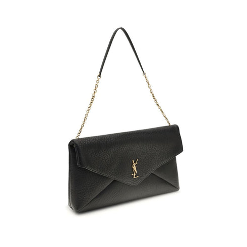 Saint Laurent Cassandre XXL Shoulder Bag in Black Lambskin Leather for Women