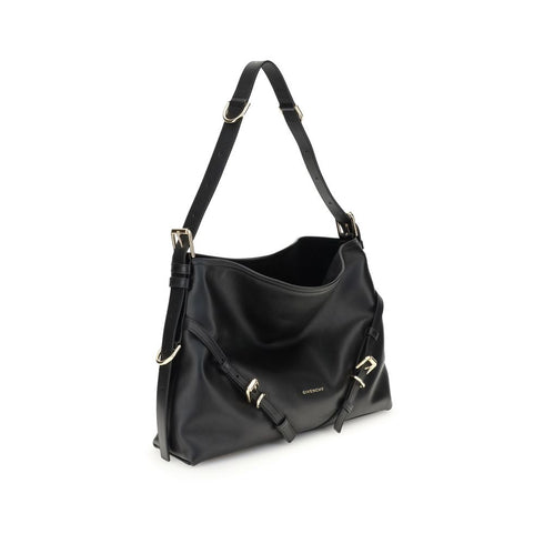 Givenchy Voyou Medium Shoulder Bag in Black Calf Leather for Women