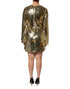 Dolce & Gabbana Gold Sequin Long Sleeve Mini Dress