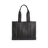 Chloé Woody Medium Tote Bag – Black Grained Leather Logo Detail – Women’s