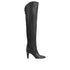 Chloé Eve Over-The-Knee Black Leather Boots with Criss-Cross Lace Detail – Women’s