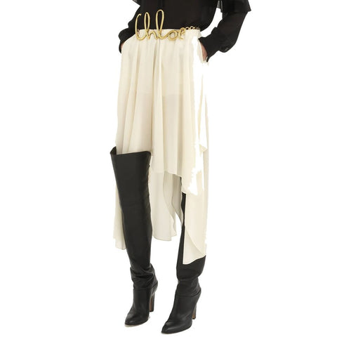 Chloé Eve Over-The-Knee Black Leather Boots with Criss-Cross Lace Detail – Women’s