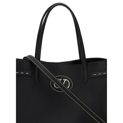 Valentino Garavani Antibes Medium Black Leather Handbag – Calfskin Tote – Women’s