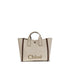 Chloé Carry Medium Canvas Tote Bag – Beige with Brown Trim – Women’s