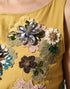 Dolce & Gabbana Yellow Silk Floral Embroidered Maxi Dress