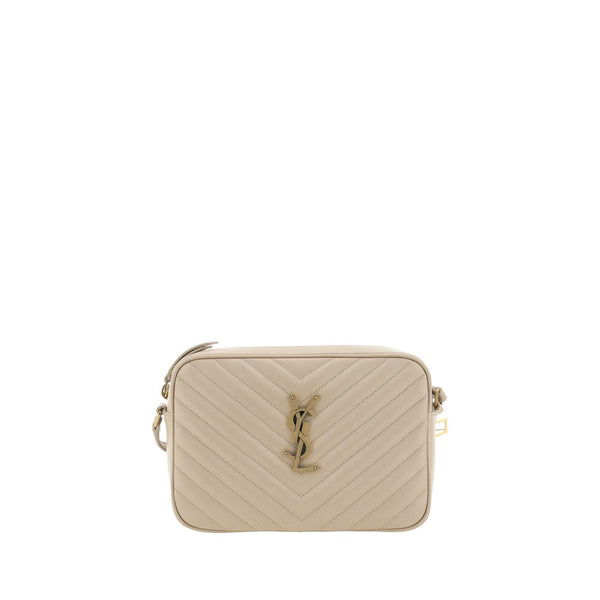 Saint Laurent LouLou Shoulder Bag in Beige Calf Leather - Women's