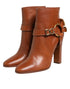 Dolce & Gabbana Brown Leather DG Logo Buckle Ankle Boots Shoes