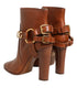 Dolce & Gabbana Brown Leather DG Logo Buckle Ankle Boots Shoes