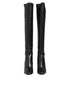 Dolce & Gabbana Black Leather Over-The-Knee DG Boots Shoes