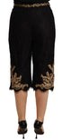 Dolce & Gabbana Black Lace Gold Baroque SPECIAL PIECE Shorts