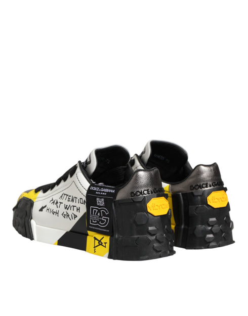 Dolce & Gabbana Multicolor Lettering Portofino Sneakers Shoes